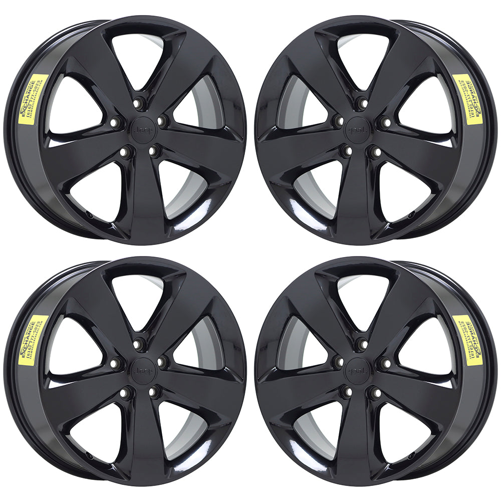20" Jeep Grand Cherokee Dodge Durango Black wheels rims Factory OEM set 9137